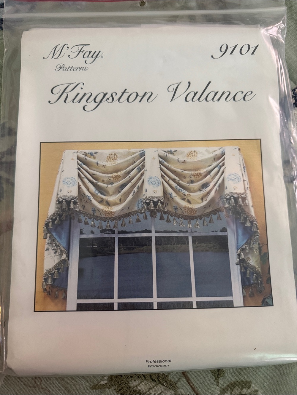M’Fay Kingston Valance Pattern 9101 Tassel Trim